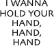 I WANNA HOLD YOUR HAND,